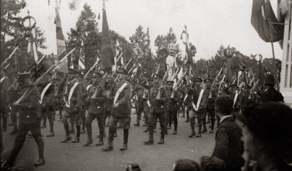 Regimental Colours during Victory March of Troops Through London, 3rd May 1919