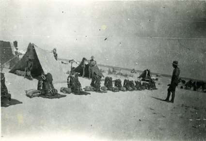 Camp on Beach, New Zealand Mounted Rifles, Palestine, 1917