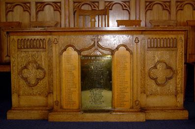 South Dunedin Memorial Communion Table 1914-1918