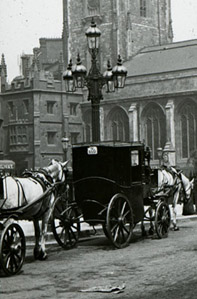 A Hackney Carriage at Old Bailey, London 1892
