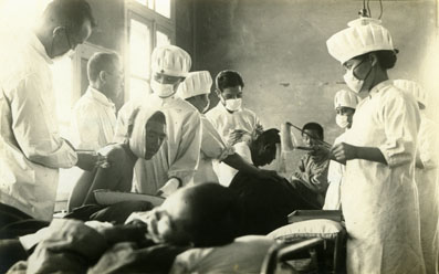 Japanese Doctors Attending to Wounded Chinese Soldiers