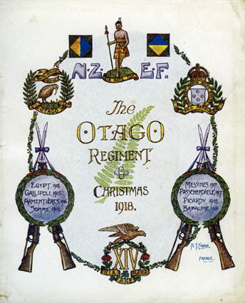 New Zealand Expeditionary Force Otago Regiment Christmas Card, 1918
