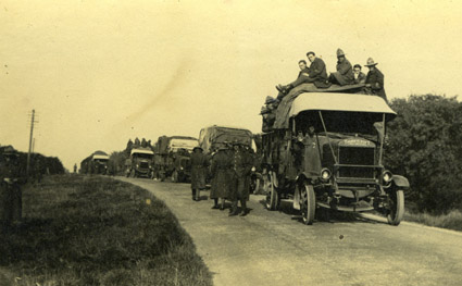 Thornycroft Military Troop Transport Trucks, England, c.1917