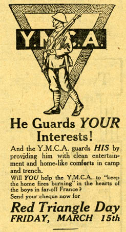 New Zealand YMCA Red TRiangle Day Advertisement, 1917