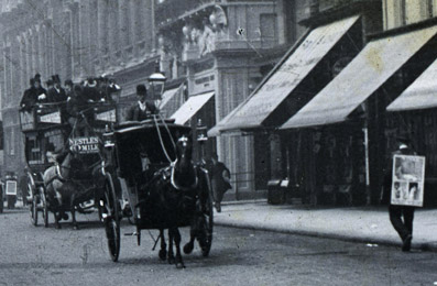 Street scene, Piccadilly, London 1892