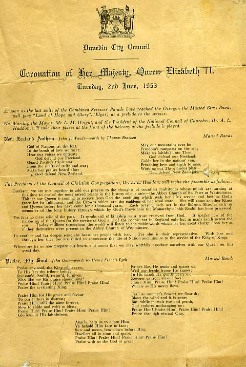 Programme for Coronation